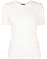 Jil Sander - Camiseta con cuello redondo - Lyst
