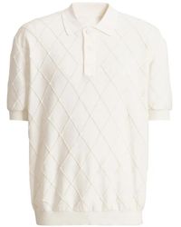 Balmain - Diamond-Quilted Logo-Embroidered Polo Shirt - Lyst