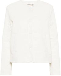 BOSS - Check-Pattern Padded Jacket - Lyst