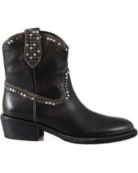 Ash - Gipsy Studded Cowboy Bootie - Lyst
