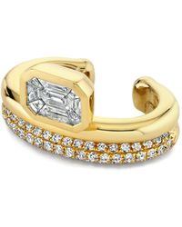SHAY - 18K Floating Bezel Diamond Ear Cuff - Lyst