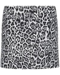 Roberto Cavalli - Mini-Rok Met Luipaardprint - Lyst
