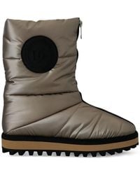 Dolce & Gabbana - Quilted Logo-Patch Ankle Boots - Lyst