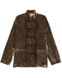 Uma Wang - Veste En Velours À Fermeture Brandebourg - Lyst
