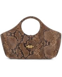 Gianni Chiarini - Infinity Python-Printed Leather Shoulder Bag - Lyst