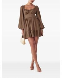 ST MRLO - Ruffled Long-Sleeve Mini Dress - Lyst