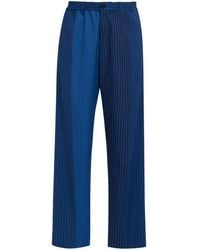 Marni - Colour-block Pinstripe Pattern Trousers - Lyst