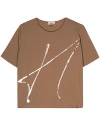 Herno - Abstract-print Cotton T-shirt - Lyst