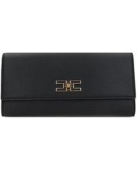 Elisabetta Franchi - Leather Clutch Bag - Lyst