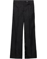 Prada - Gerade Hose Mit Triangel-Logo - Lyst