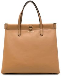 Etro - Logo-Detail Leather Tote Bag - Lyst