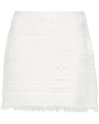 Ermanno Scervino - Fringe-detail Crochet Mini Skirt - Lyst