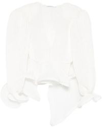 ROWEN ROSE - V-Neck Blouse - Lyst