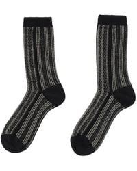 ANT45 - Mannar Metallic-Thread Socks - Lyst