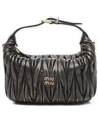 Miu Miu - Mini Schultertasche mit Logo-Detail - Lyst