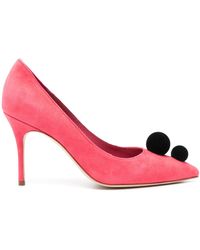 Manolo Blahnik - Piera Suède Pumps - Lyst