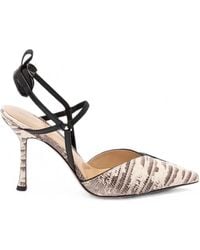 Fendi - Very Colibrì Tegu-Print Leather Slingback Pumps - Lyst