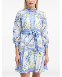 Hale Bob - Lakelynn Floral-Print Belted Mini Dress - Lyst