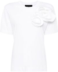 Simone Rocha - Rose-appliqué Jersey T-shirt - Lyst