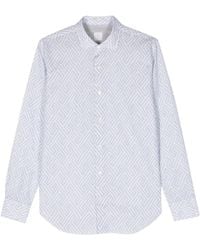 Eleventy - Overhemd Met Geometrische Print - Lyst