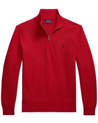 Polo Ralph Lauren - Quarter-Zip Waffle-Knit Sweater - Lyst
