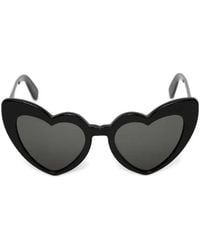 Saint Laurent - Loulou Heart-Frame Sunglasses - Lyst