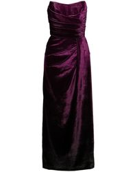Elie Saab - Robe En Velours À Coupe Mi-Longue - Lyst