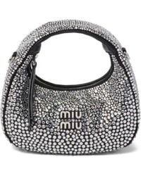 Miu Miu - Wander Crystal-embellished Shoulder Bag - Lyst