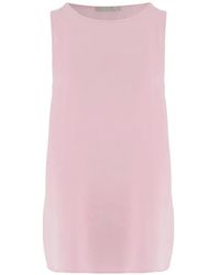 Allude - Round-Neck Sleeveless Tank Top - Lyst