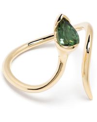Fernando Jorge - 18kt Yellow Gold Sprout Open Diamond And Tourmaline Ring - Lyst