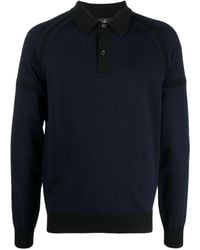 Dunhill - Long Raglan-sleeve Wool Polo Shirt - Lyst