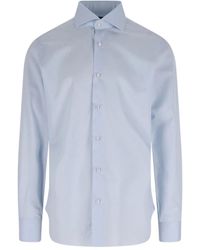 Barba Napoli - Classic-Collar Cotton Shirt - Lyst