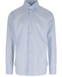 Barba Napoli - Classic-Collar Cotton Shirt - Lyst