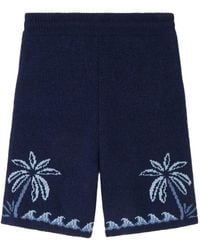 Alanui - Glimpse Of Eden Palm-Tree Shorts - Lyst