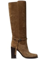 Brunello Cucinelli - Buckle-Detail Suede Boots - Lyst