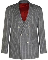 Brunello Cucinelli - Blazer Met Dubbele Rij Knopen - Lyst