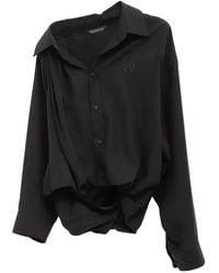 Balenciaga - Asymmetric Button-Up Shirt - Lyst