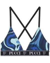 Emilio Pucci - Logo-Print Cotton Bra (Set Of Three) - Lyst