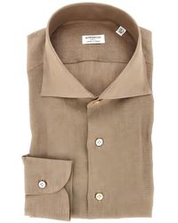 Borriello - Spread-Collar Linen Shirt - Lyst