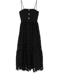 Nissa - Robe Mi-Longue À Fleurs En Dentelle - Lyst