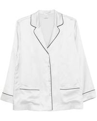 Carine Gilson - Piping-Detail Pajama Top - Lyst
