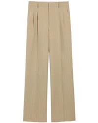 Ami Paris - Pantalones Plisados A Rayas - Lyst