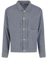 TAIGA TAKAHASHI - Pleated Herringbone Jacket - Lyst