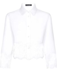 Dolce & Gabbana - Lace-trim Shirt - Lyst