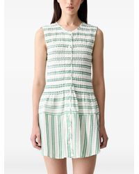 Stine Goya - Smocked Striped Mini Dress - Lyst