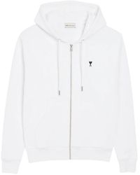 Ami Paris - Hoodie With Contrasted Ami De Coeur - Lyst