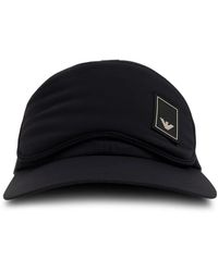 Emporio Armani - Logo-Patch Eye-Mask Baseball Cap - Lyst