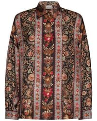 Pierre Louis Mascia - Aloe Floral-Print Silk Shirt - Lyst
