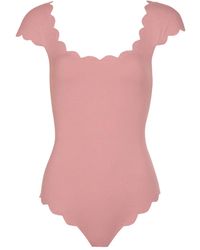 Marysia Swim - Gewelfd Badpak Met Korte Mouwen - Lyst