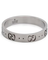 Gucci - 18kt Witgouden Icon Ring - Lyst